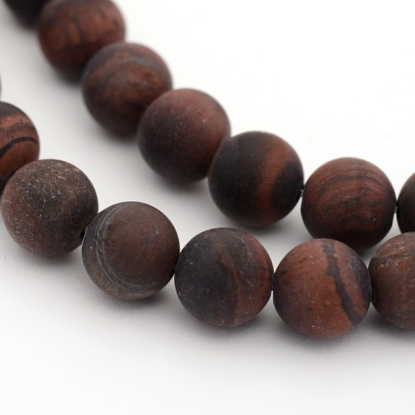 

PandaHall Frosted Natural Tiger Eye Round Bead Strands, Dyed & Heated, 8mm, Hole: 1mm, about 24pcs/strand, 7.5 inch Tiger Eye Round