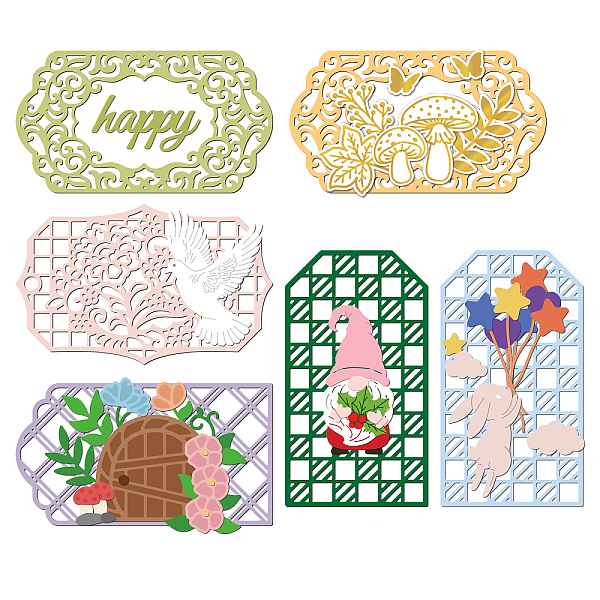 

PandaHall 4Pcs 4 Styles Carbon Steel Cutting Dies Stencils, for DIY Scrapbooking, Photo Album, Decorative Embossing Paper Card, Stainless...