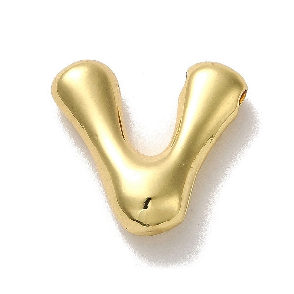 

PandaHall Rack Plating Brass Beads, Cadmium Free & Lead Free, Long-Lasting Plated, Real 18K Gold Plated, Letter V, 20x21x6.5mm, Hole: 2mm...