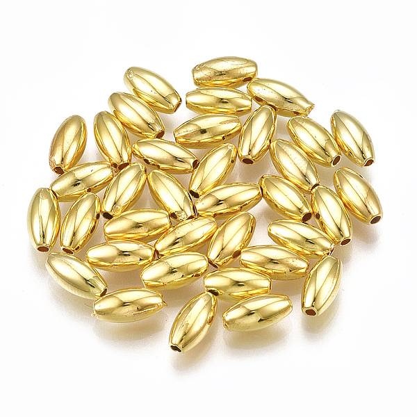 

PandaHall CCB Plastic Beads, Oval, Golden, 8x4mm, Hole: 1mm Plastic Oval