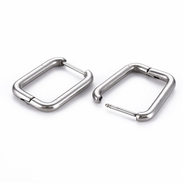 

PandaHall Rectangle Huggie Hoop Earrings for Women, Hypoallergenic and Safe for Sensitive Ears, with 316 Surgical Stainless Steel Pin...