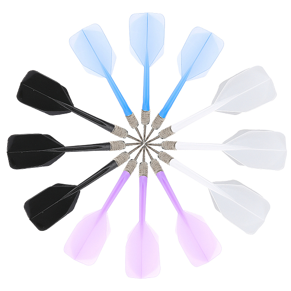 

PandaHall CHGCRAFT&reg 12Pcs 4 Colors ABS Dart Shaft and Flights, Slim Shape, Mixed Color, 78x32x32mm, Pin: 4mm, 3Pcs/color Plastic..., Multicolor
