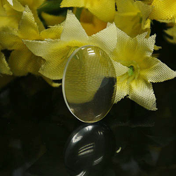 

PandaHall Transparent Glass Cabochons, Oval, Mixed Style, Clear, 10~18x8~13x4~5mm Glass Oval Clear