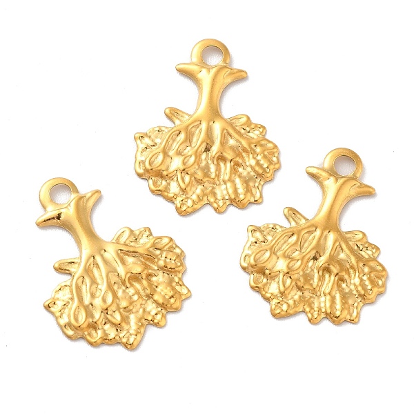 

PandaHall Ion Plating(IP) 304 Stainless Steel Pendants, Tree Charm, Golden, 21.5x16.5x1mm, Hole: 2.3mm 304 Stainless Steel Tree