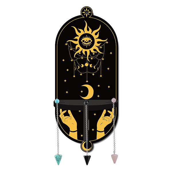 

PandaHall CREATCABIN DIY Pendulum Divination Making Kit, Including Mixed Gemstone Cone Dowsing Pendulum Pendants, Alloy Chains, Oval DIY...