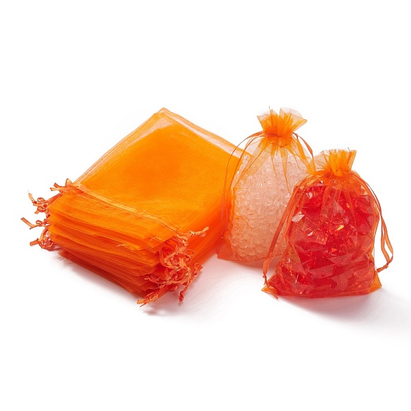 

PandaHall Organza Gift Bags with Drawstring, Jewelry Pouches, Wedding Party Christmas Favor Gift Bags, Orange Red, 15x10cm Organza Rectangle...