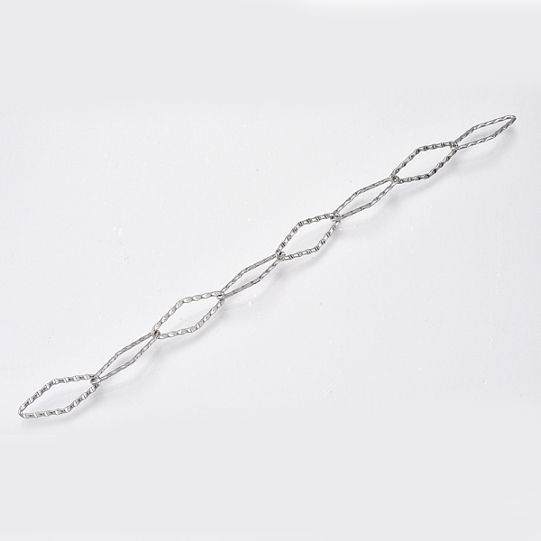 

PandaHall 304 Stainless Steel Cross Chains, Soldered, Textured, Rhombus, Stainless Steel Color, 20x8x1mm 304 Stainless Steel