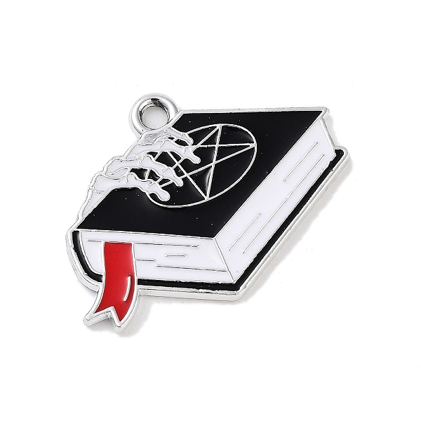 

PandaHall Halloween Alloy Enamel Pendants, Platinum, Book with Star, 20x29x1.3mm, Hole: 2mm Alloy+Enamel Book