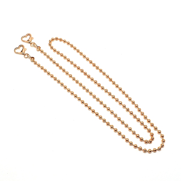 

PandaHall Iron Ball Chain Bag Straps, with Heart-shaped Lobster Claw Clasps, Bag Replacement Accessories, Golden, 122.5x0.6cm Iron