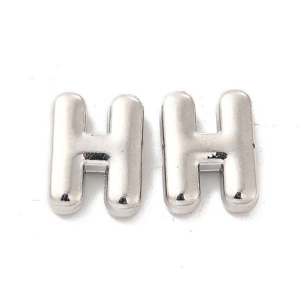 

PandaHall Alloy Beads, Long-Lasting Plated, Cadmium Free & Lead Free, Letter, Letter.H, 14x11x4.5mm, Hole: 2mm Alloy Letter H