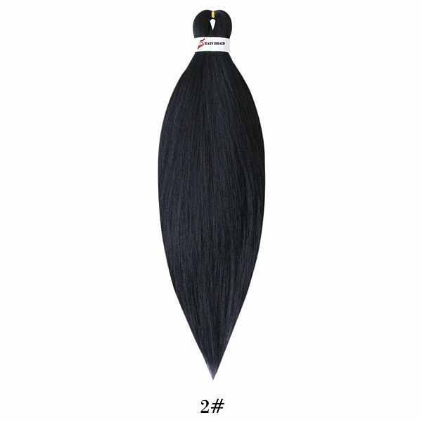 PandaHall Long & Straight Hair Extension, Stretched Braiding Hair Easy Braid, Low Temperature Fibre, Synthetic Wigs For Women, Black, 26...