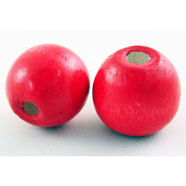 

PandaHall Dyed Natural Wood Beads, Round, Nice for Children's Day Gift Making, Lead Free, Red, about 14mm wide, about 13mm high, hole: 4mm...