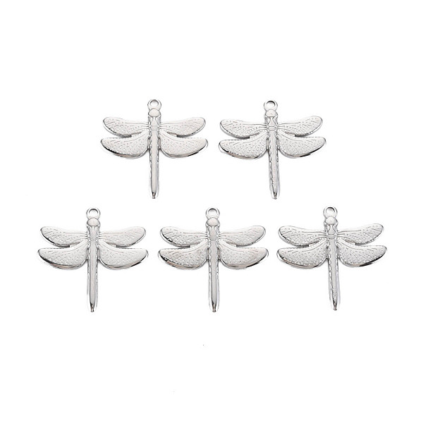 

PandaHall 201 Stainless Steel Pendants, Dragonfly, Stainless Steel Color, 29.5x30x2mm, Hole: 2mm 201 Stainless Steel Dragonfly