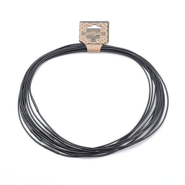 

PandaHall Waxed Cotton Cord Necklace Making, with 304 Stainless Steel Clasps, Gunmetal, Black, 18.3 inch(46.5cm), 1.5mm Waxed Cotton Cord...