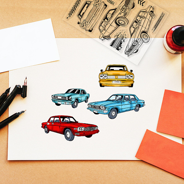 

PandaHall Custom PVC Plastic Clear Stamps, for DIY Scrapbooking, Photo Album Decorative, Cards Making, Car, 160x110x3mm Plastic Car Clear