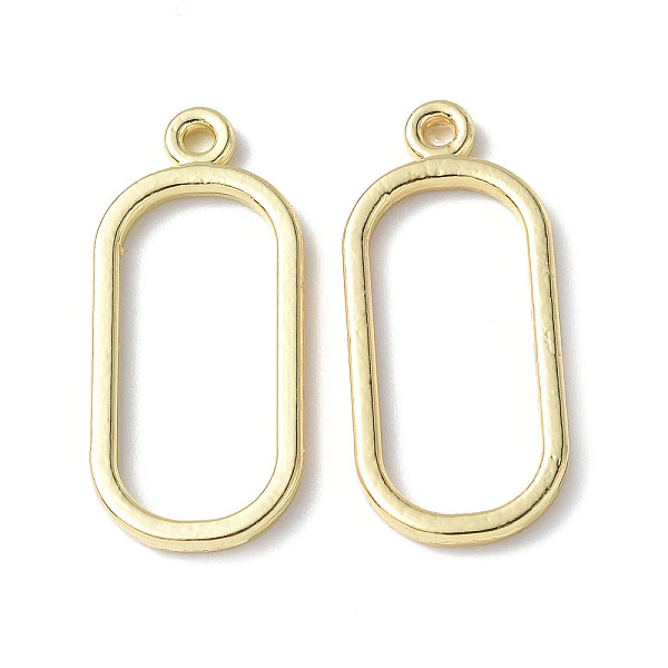 

PandaHall Rack Plating Alloy Pendants, Lead Free & Cadmium Free & Nickel Free, Oval Charm, Light Gold, 25x11x1.5mm, Hole: 1.6mm Alloy Oval