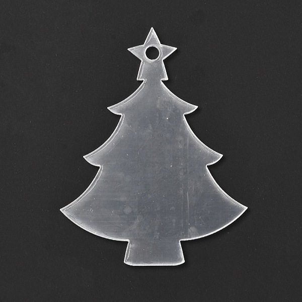 

PandaHall Christmas Tree Acrylic Transparent Pendant Decorations, for Paint DIY Ornament Projects and Crafts, White, 75.5x59x2mm, Hole: 4mm...