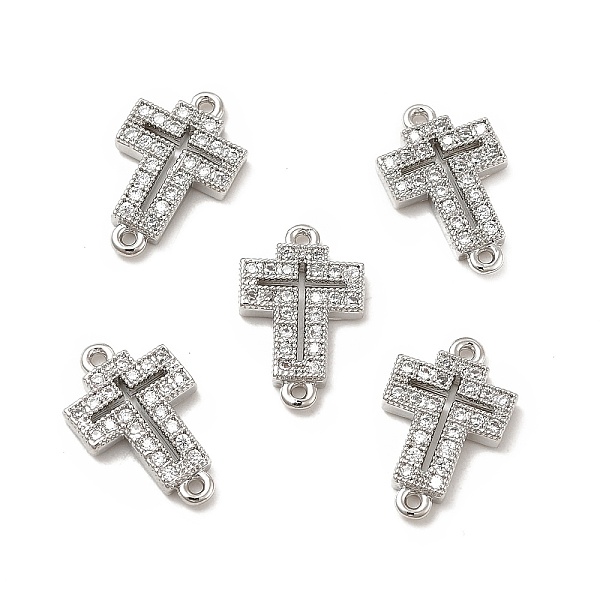 

PandaHall Brass Micro Pave Clear Cubic Zirconia Connector Charms, Religion Cross Links, Platinum, 15x9.5x2mm, Hole: 1mm Brass+Cubic Zirconia...