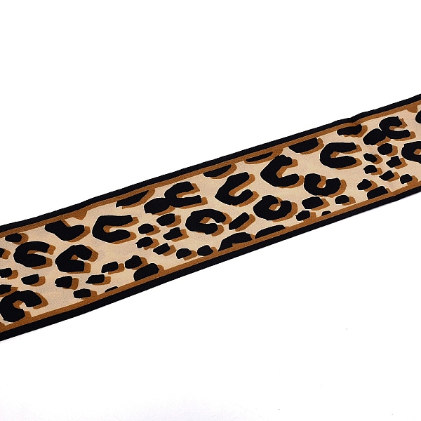 

PandaHall Silk Scarves Decorate, Scarf Necklaces, Leopard Print Pattern, Moccasin, 1150x70x0.5mm Cloth Leopard Orange