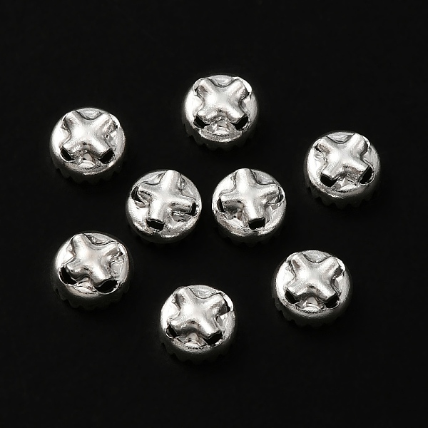 

PandaHall Multi-Petal Brass Bead Cap, Lead Free & Cadmium Free, Column, 925 Sterling Silver Plated, 6x3mm, Hole: 0.7mm Brass