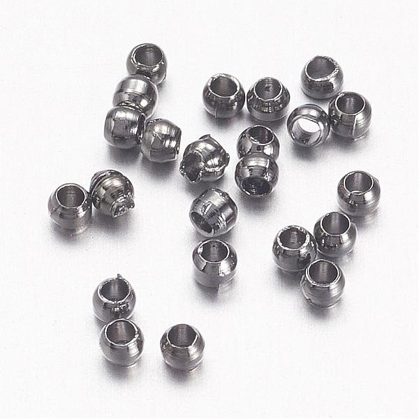 

PandaHall Brass Crimp Beads, Nickel Free, Rondelle, Gunmetal, 1.5mm Brass Rondelle