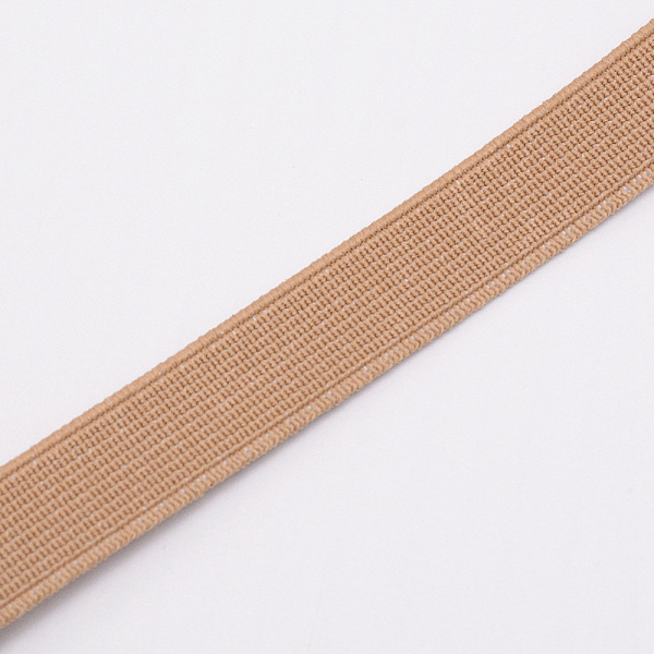 

PandaHall Polyester Resistance Elastic Cord, Overlock Ribbon, Camel, 15x1mm, 30yard/roll Elastic Fibre Flat Brown
