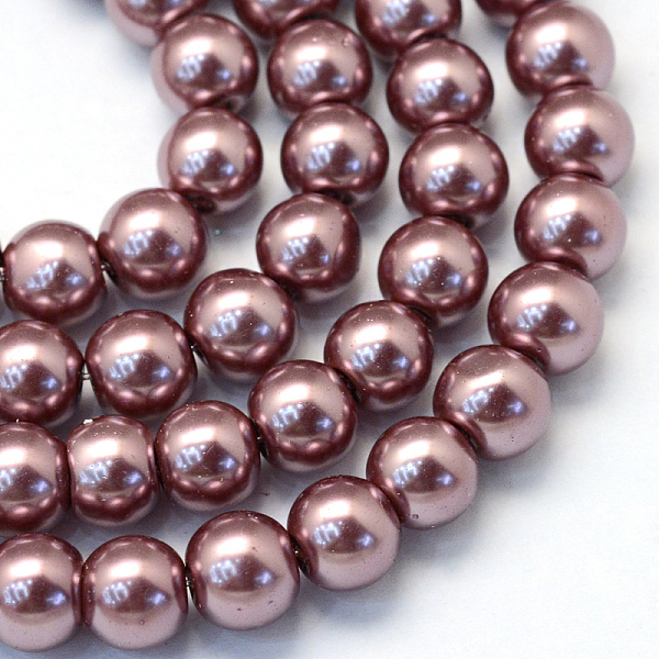 

PandaHall Baking Painted Pearlized Glass Pearl Round Bead Strands, Saddle Brown, 4~5mm, Hole: 1mm, about 210pcs/strand, 31.4 inch Glass...