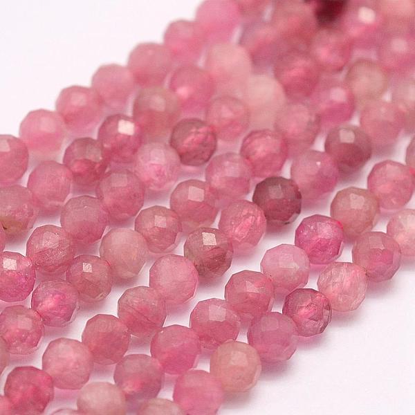 

PandaHall Natural Red Tourmaline Beads Strands, Grade A, Faceted, Round, 3mm, Hole: 0.5mm, about 132pcs/strand, 15.7 inch(40cm) Tourmaline..., Purple