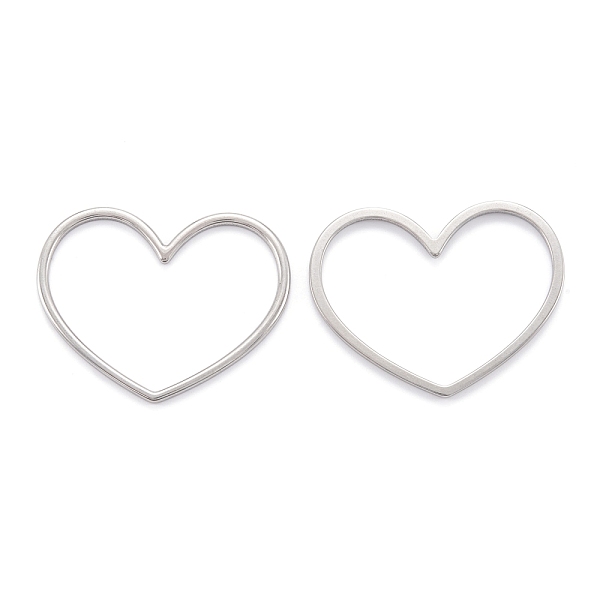 

PandaHall 304 Stainless Steel Linking Rings, Heart, Stainless Steel Color, 35.5x44x2mm 304 Stainless Steel Heart