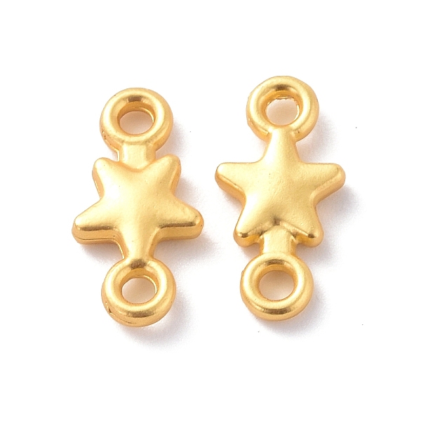

PandaHall Rack Plating Alloy Connector Charms, Cadmium Free & Lead Free & Nickle Free, Star, Matte Gold Color, 14x7x2mm, Hole: 1.8mm Alloy...