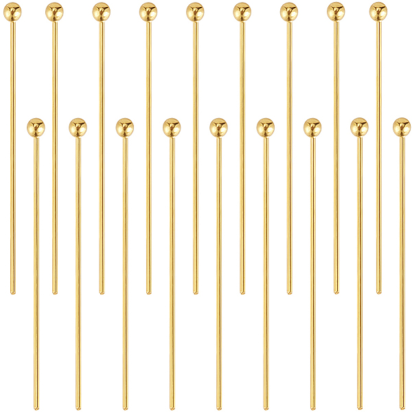 

PandaHall Beebeecraft 1 Box 50Pcs Jewelry Pins 18K Gold Plated Sterling Silver 24 Gauge/0.5mm Needles Jewelry Pins for Jewellery Making...