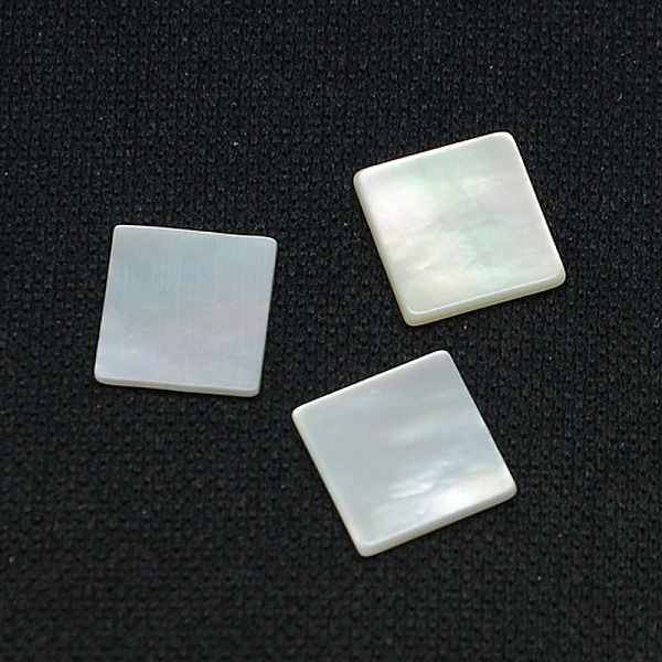 

PandaHall White Shell Cabochons, Square, White, 8x8x1mm White Shell Square White