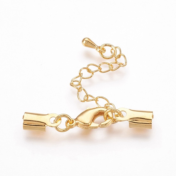 

PandaHall Brass Chain Extender, with Alloy Teardrop Charms, Golden, 32mm Brass