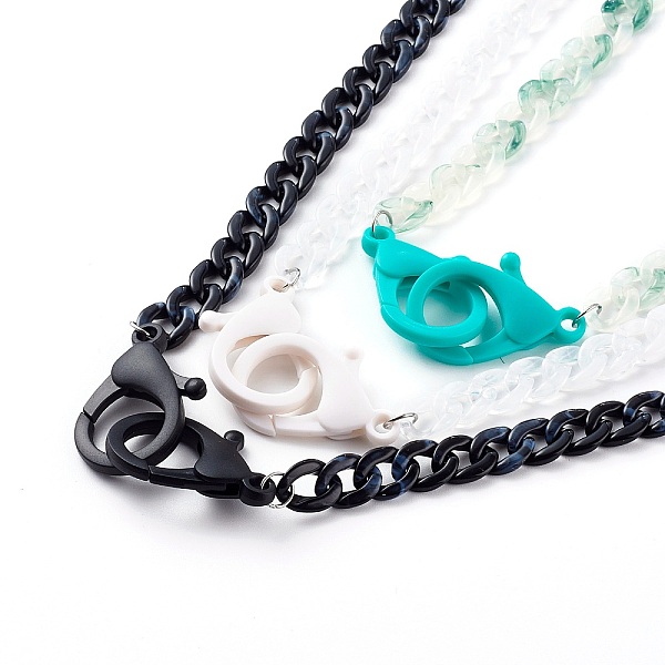 

PandaHall Personalized Acrylic Curb Chain Necklaces Sets, Handbag Chains, with Plastic Lobster Claw Clasps, Mixed Color, 28.34 inch(72cm)..., Multicolor