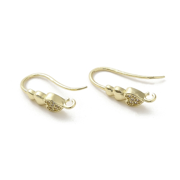 

PandaHall Brass Micro Pave Cubic Zirconia Earring Hooks, Long-Lasting Plated, Golden, 20x5mm, Hole: 1.6mm, Pin: 0.7mm Brass+Cubic Zirconia...