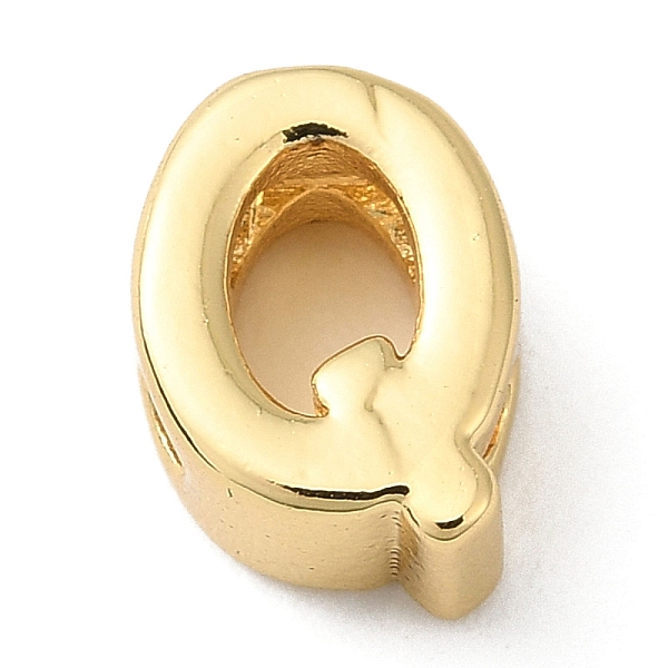 

PandaHall Rack Plating Brass Slide Charms, Cadmium Free & Lead Free, Real 18K Gold Plated, Letter, Letter Q, 8x6x3.5mm, Hole: 1.4mm Brass...