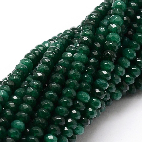 Gefärbte Natürliche Malaysia Jade Rondelle Perlen