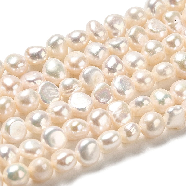 

PandaHall Natural Cultured Freshwater Pearl Beads Strands, Two Sides Polished, Grade 4A, PapayaWhip, 6~7x7~8x5~5.5mm, Hole: 0.5mm, about..., Orange