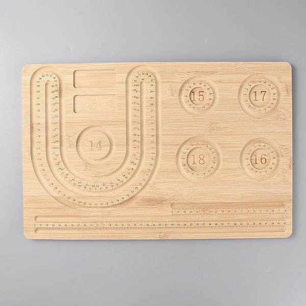 

PandaHall Rectangle Wood Bracelet Design Boards, for Beaded Bracelet Necklace Jewelry Making, BurlyWood, 43.4x28.3x1.05cm Wood Orange
