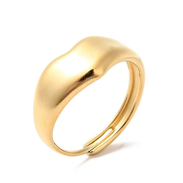 

PandaHall Ion Plating(IP) 304 Stainless Steel Heart Adjustable Ring for Women, Golden, US Size 9 1/4(19.1mm) 304 Stainless Steel