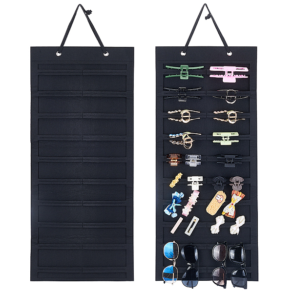 

PandaHall BENECREAT Black Hanging Hair Claw Clips Holder, Felt Hair Clip Organizer Stand Holder, Big Claw Clip Display for Wall, Door...