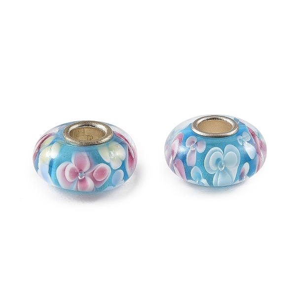 Lampwork Brass Core European Beads Lampwork Brass Core European Beads