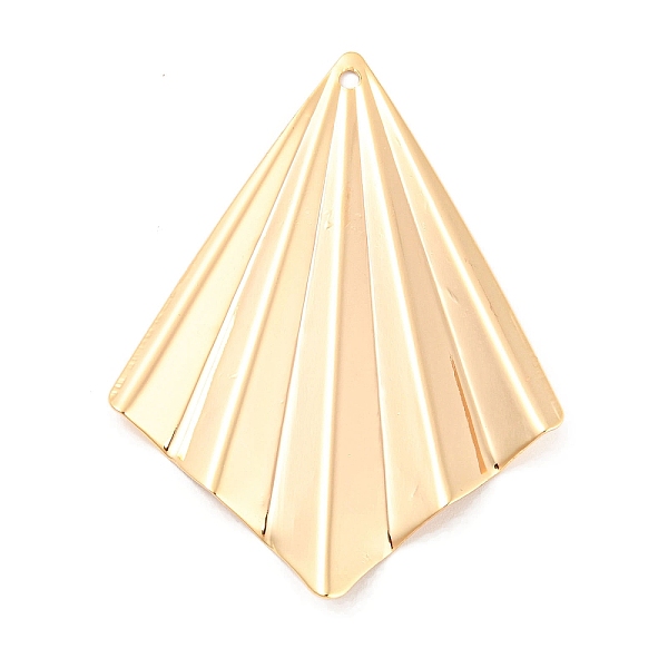 

PandaHall Rack Plating Brass Big Pendants, Kite Charm, Real 18K Gold Plated, 50x39x2mm, Hole: 1.6mm Brass Kite