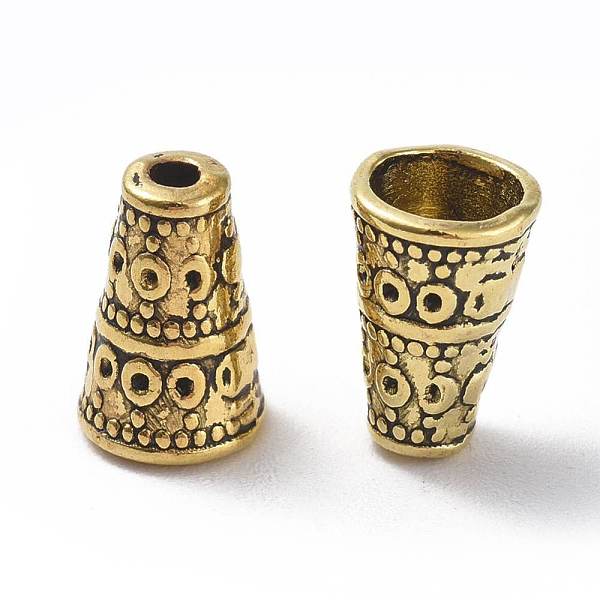 

PandaHall Tibetan Style Bead Cone, Antique Golden Color, Lead Free & Nickel Free & Cadmium Free, Cone, Size: about 7mm wide, 10mm long, hole...