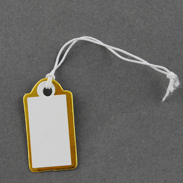 

PandaHall Paper Price Cards, Can be tied on the products, Rectangle, White, 26x14x0.3mm Paper White