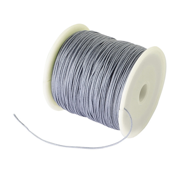 

PandaHall Braided Nylon Thread, Chinese Knotting Cord Beading Cord for Beading Jewelry Making, Dark Gray, 0.8mm, about 100yards/roll Nylon...