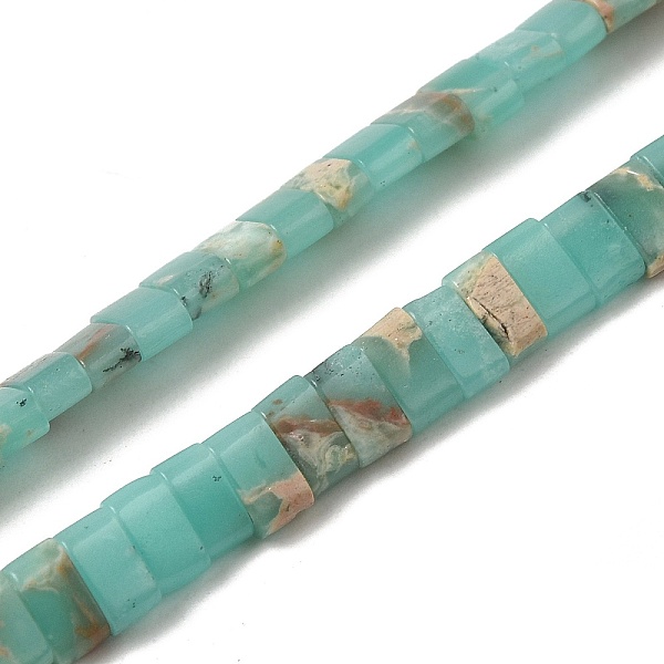 

PandaHall Synthetic Regalite/Imperial Jasper/Sea Sediment Jasper Beads Strands, Dyed, 2-Hole, Rectangle, Pale Turquoise, 2.5~3x5x2.5mm, Hole...