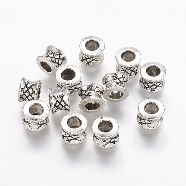 

PandaHall Tibetan Style Alloy Beads, Lead Free and Cadmium Free, Column, Antique Silver, 5x7mm, Hole: 4mm Alloy Column