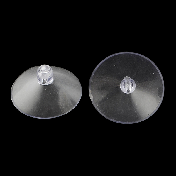 

PandaHall Transparent PVC Suckers, Clear, 40x19mm, Hole: 4mm Plastic Clear