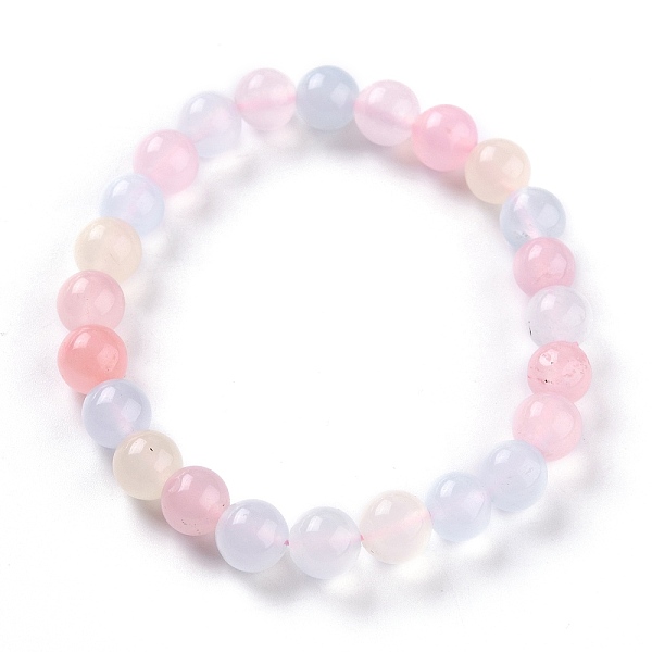 

PandaHall Dyed Natural Jade Beads Stretch Bracelets, Round, Colorful, Inner Diameter: 2-1/4 inch(5.7cm), Bead: 8~8.5mm Jade